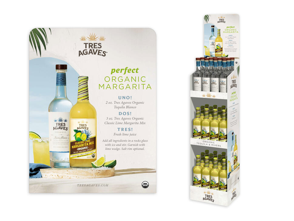 Tres Agaves | Recipe Corrugate Cardboard Rack