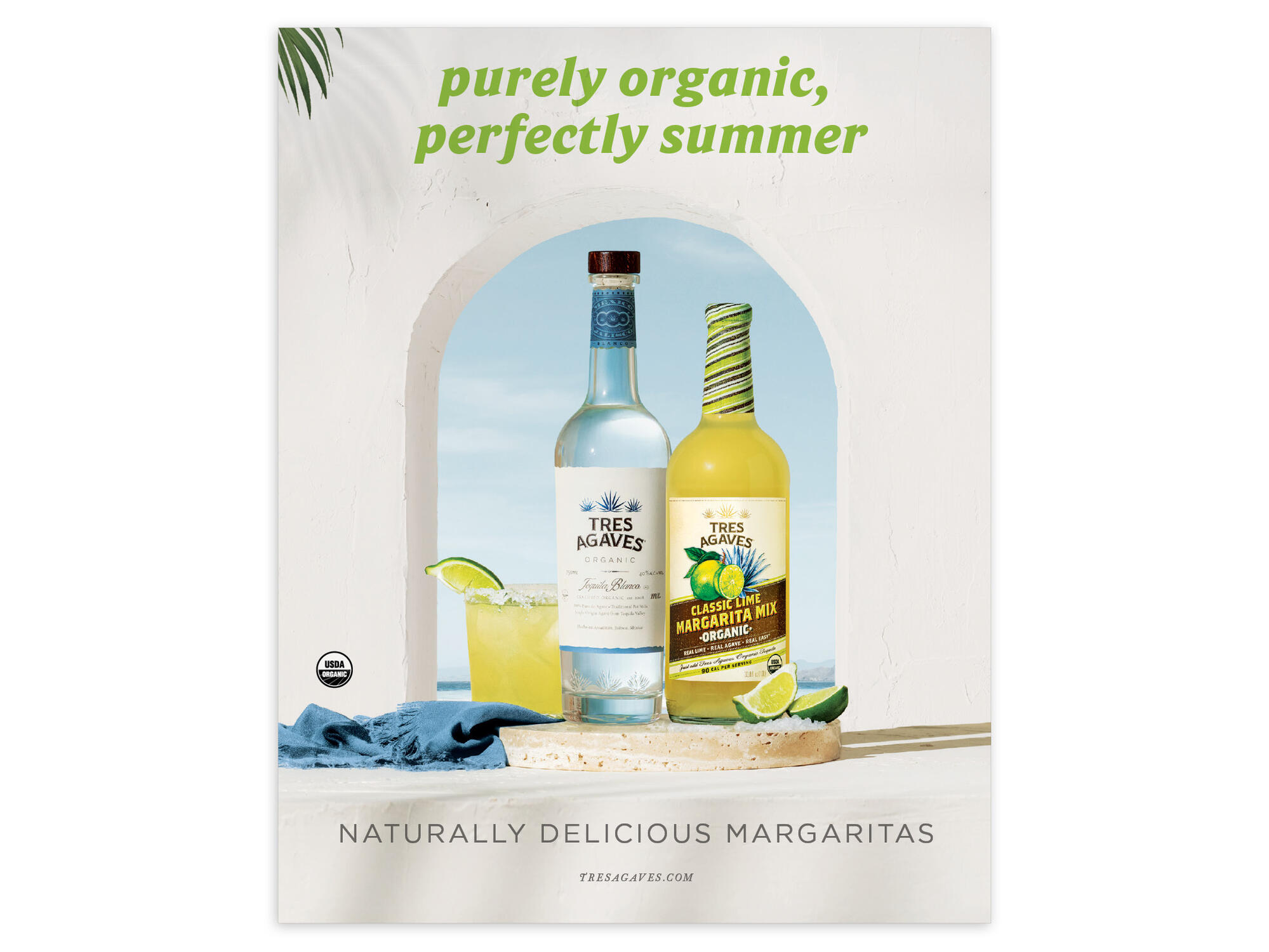 Tres Agaves | Tequila Blanco and Classic Lime Margarita Mix Summer Campaign
