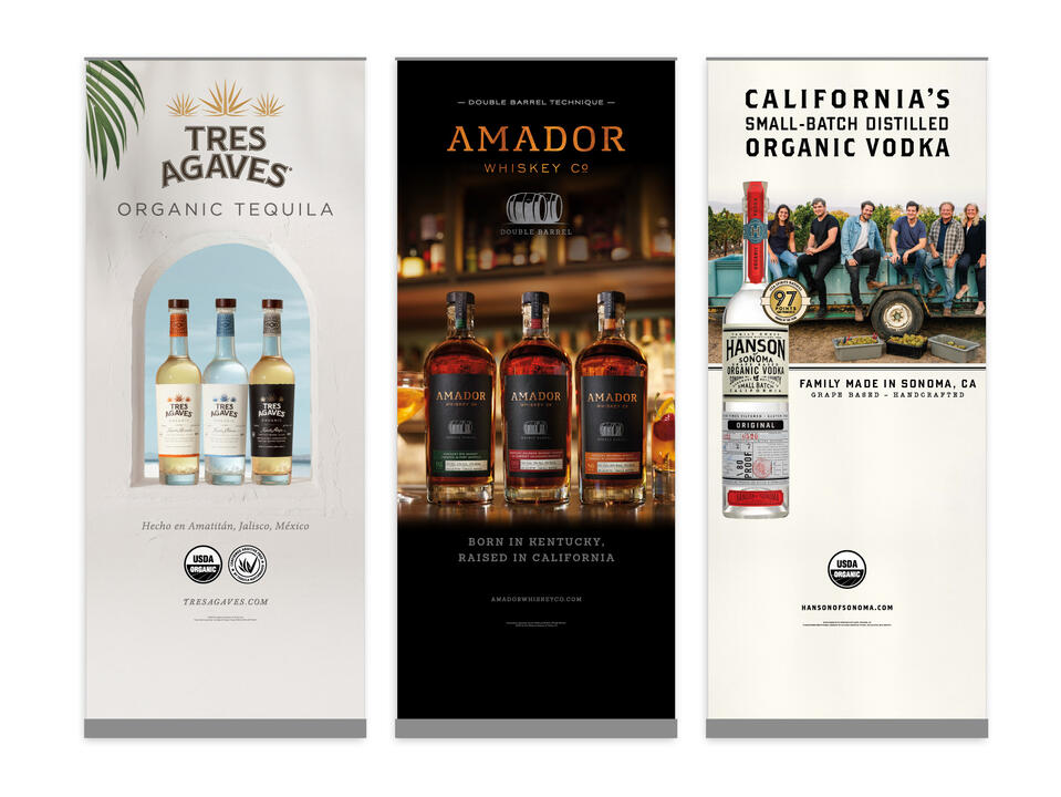 Tres Agaves, Amador Whiskey, Hanson Vodka | Pull-up Banners