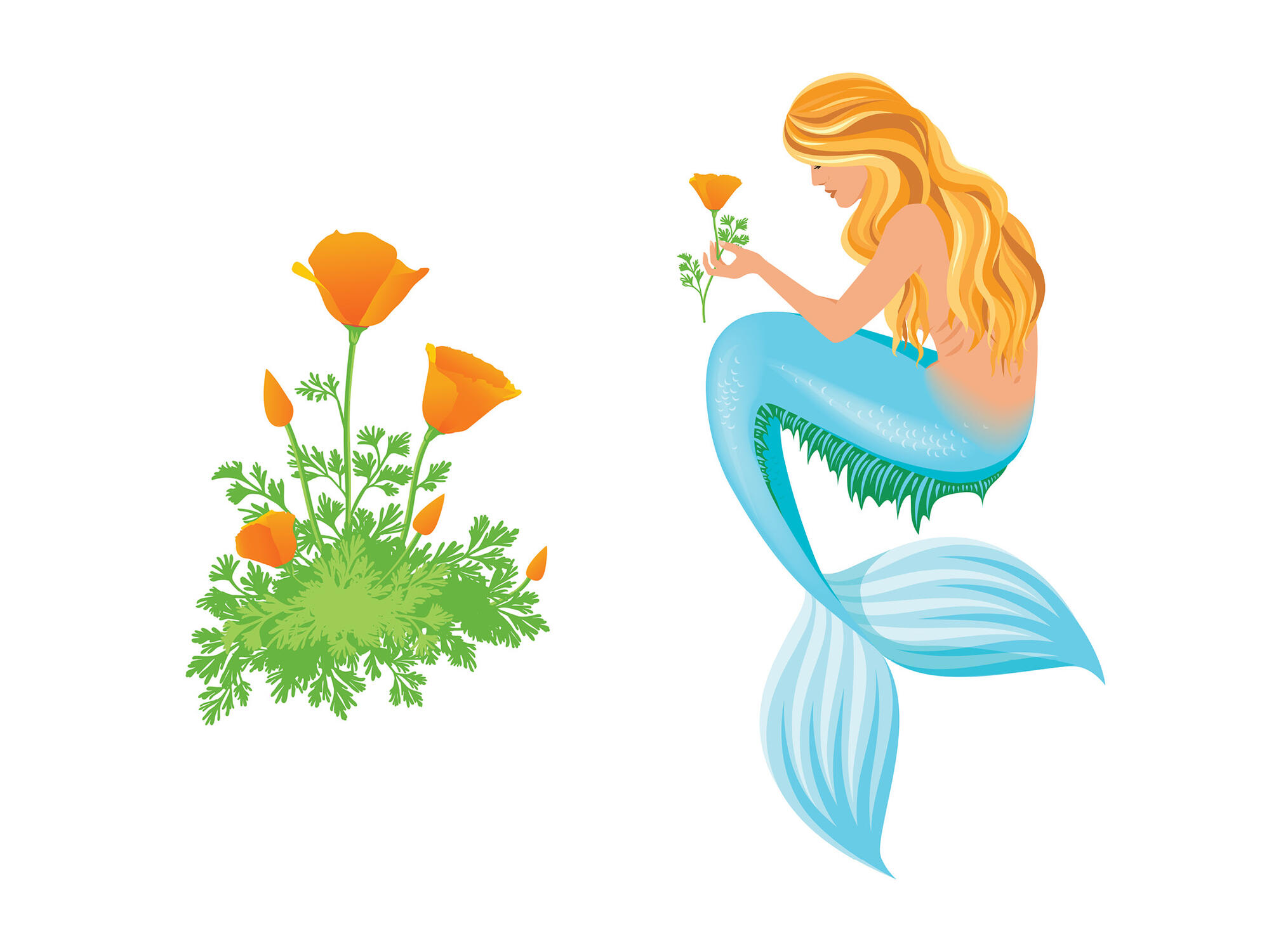 California Mermaid Convention | Spot Illustrations