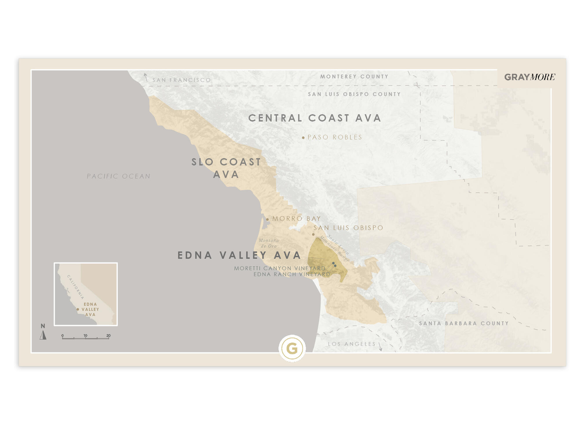 Graymore | Vineyard Map. Made with Google Earth, Adobe Illustrator, and Powerpoint.