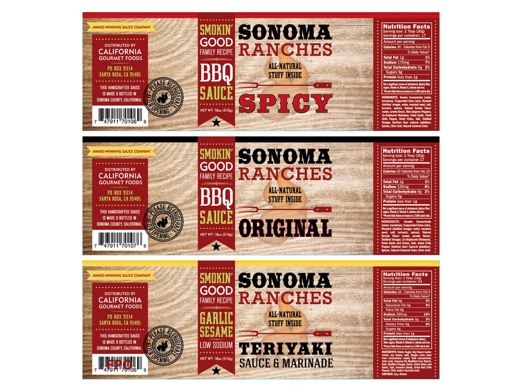 Sonoma Ranches | Package Labels
