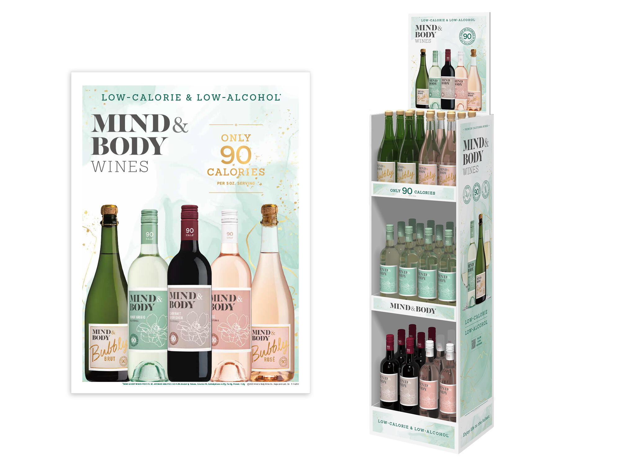Mind & Body Wines | Corrugate Display